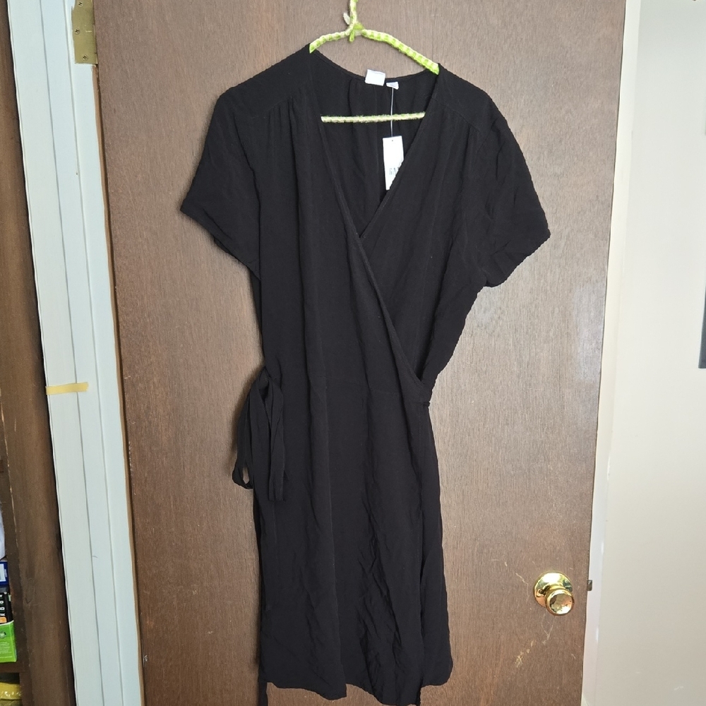 GAP Black Wrap Dress